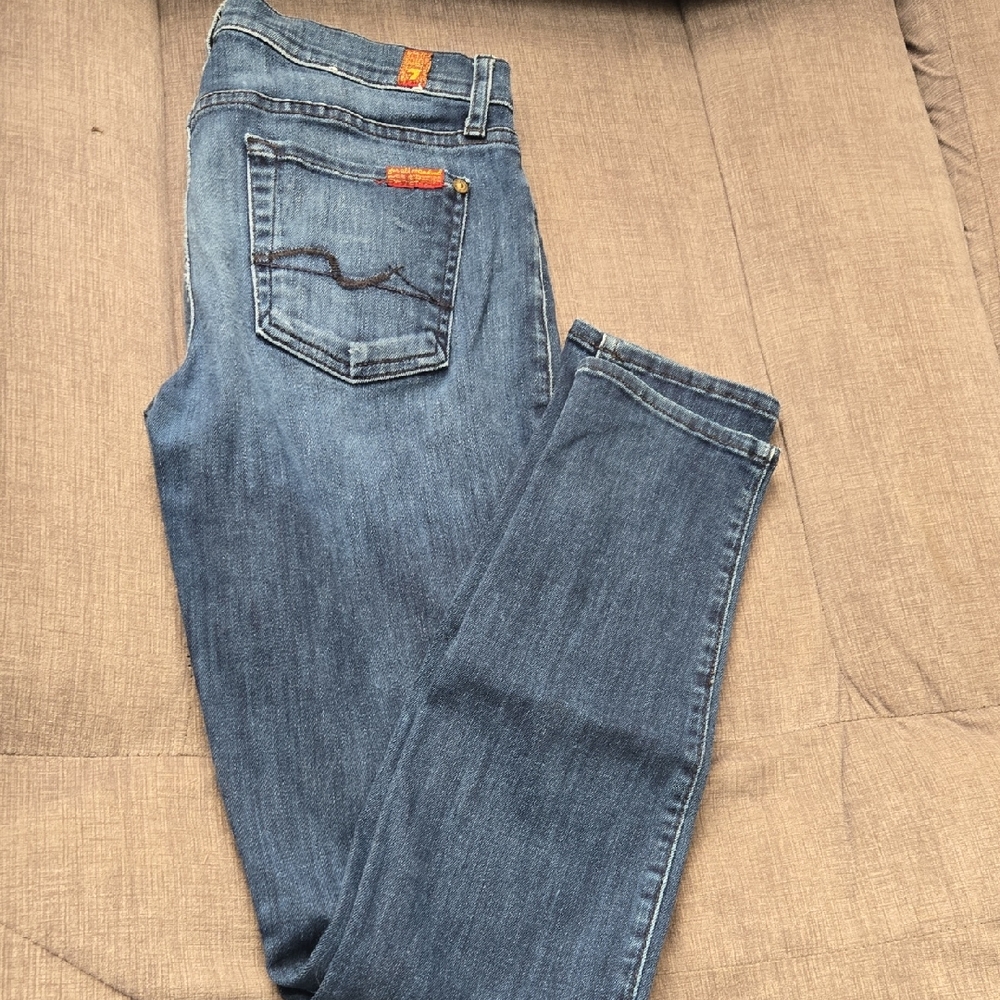 7 For All Mankind Classic Blue Skinny Jeans